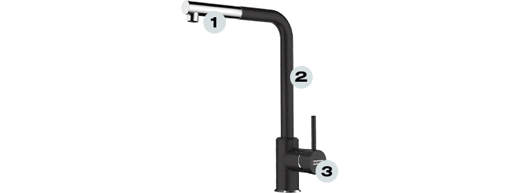 Sirius L Side pull-out Chrom/Onyx