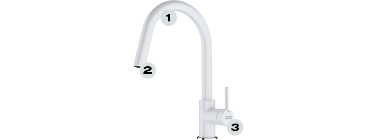 Lina pull-out Biały Polarny